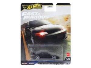 Macheta auto Honda Civic Coupé EX [EJ1] Negru 1993 fast & the furious 1:64 Hotwheels
