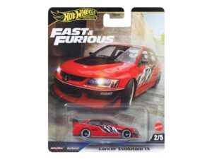 Macheta auto Mitsubishi Lancer Evolution IX Rosu 2003 fast & the furious 1:64 Hotwheels