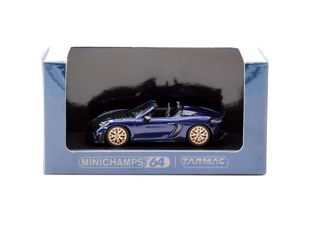 Macheta auto Porsche 718 Spyder Rs Gentian Blue 1:64 Tarmac Works - imagine 3
