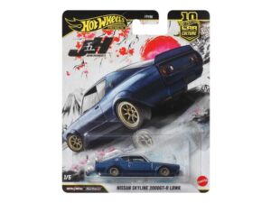 Macheta auto LB Nissan Skyline 2000GT-R LBWK Albastru Japan Historic #5 1:64 Hot Wheels