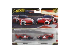 Machete auto 2-Pack Porsche 935 (new model) (CF) & Porsche 935 (old model) Rosu 1:64 Hotwheels