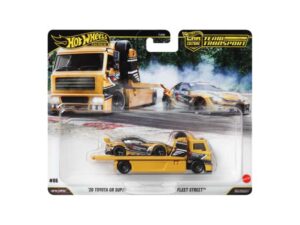 Macheta auto Team Transport Toyota GR Supra & Fleet Street Orange 2020 1:64 Hot Wheels