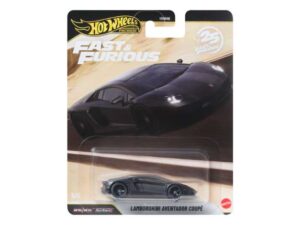 Macheta auto Lamborghini Aventador Coupe Negru Fast & The Furious 1:64 Hotwheels