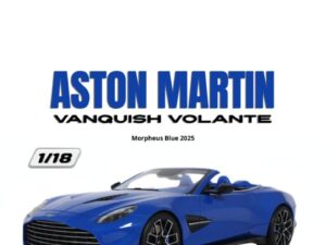 Precomanda macheta auto Aston Martin Vanquish Volante Morpheus Blue 2025 1:18 GT Spirit (GT589)