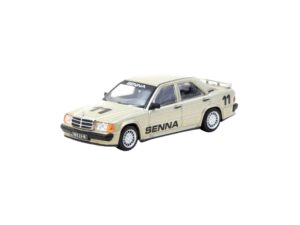 Macheta auto Mercedes-Benz 190 e 2.3-16 Ayrton Senna Race of champion 1984 Argintiu 1:64 Tarmac Works