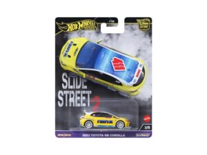 Macheta auto Toyota Corolla Gr 2023 Slide Street Galben 1:64 Hotwheels
