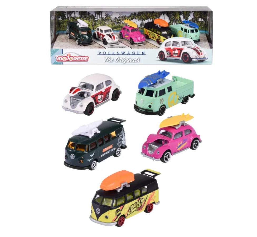 Set Giftpack 5 machete auto VOLKSWAGEN The Originals 1:64 Majorette