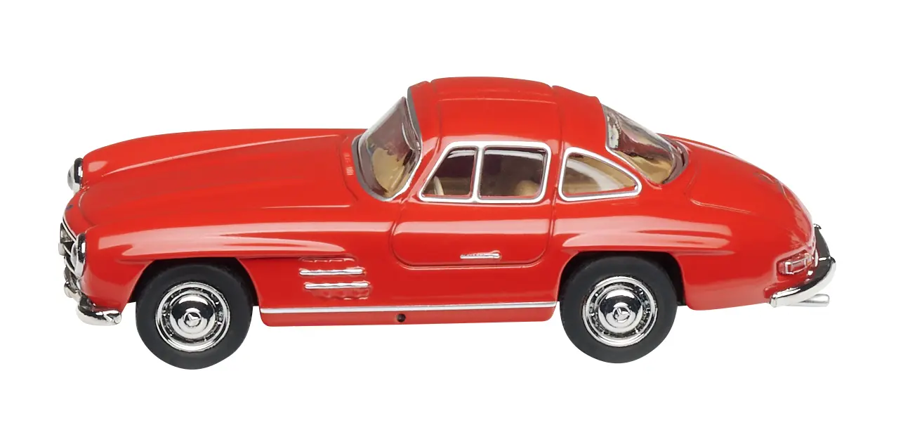 Macheta auto Mercedes Benz 300 SL Gullwing Rosu 1:64 Schuco - imagine 2