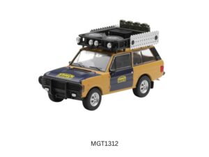 Precomanda macheta auto Land Rover Range Rover Camel Trophy Sumatra H.Fischer & W.Bays Sumatra 1981 1:64 Mini GT (MGT01312-L)