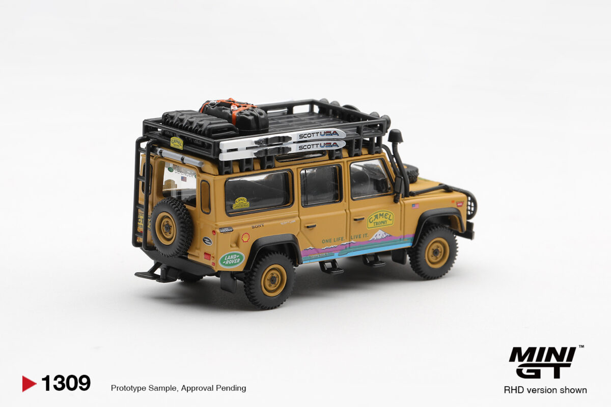 Precomanda macheta auto Land Rover Defender 110 Camel Trophy Team Usa Tierra Del Fuego Ct10 1998 1:64 Mini GT (MGT01309-R) - imagine 2