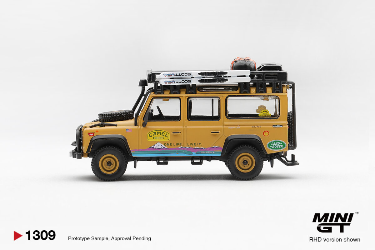 Precomanda macheta auto Land Rover Defender 110 Camel Trophy Team Usa Tierra Del Fuego Ct10 1998 1:64 Mini GT (MGT01309-R) - imagine 3