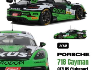 Precomanda macheta auto PORSCHE CAYMAN 718 GT4 RS CLUBSPORT BLACK #30 ADAC GT4 2023 1:18 Otto Models (OT1193)