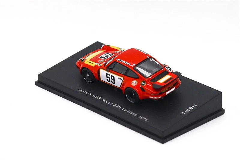 Macheta auto Porsche 911 Carrera RSR No.59 24H Le Mans 1975 T. Schenken - H. Ganley 1:64 Spark - imagine 3