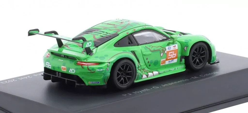 Macheta auto Porsche 911 RSR - 19 No.56 PROJECT 1 - AO Le Mans 24H 2023 PJ Hyett - G. Jeannette - M. Cairoli 1:64 Spark - imagine 2