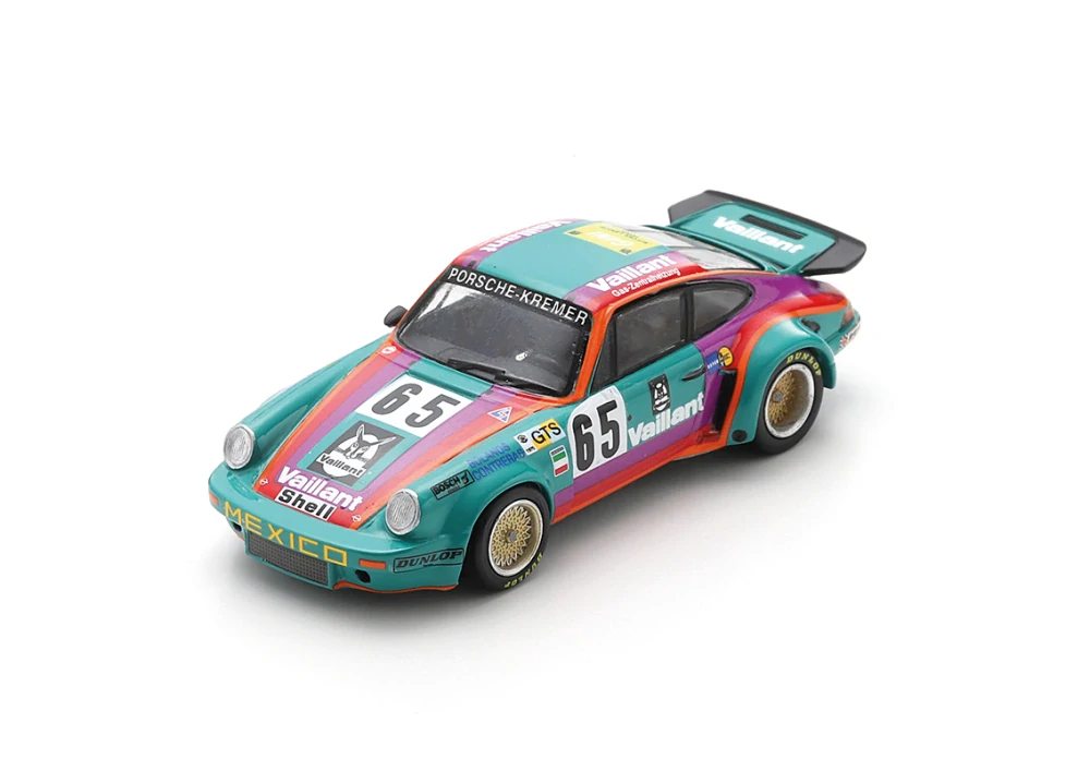 Macheta auto Porsche 911 Carrera Rsr #65 24H Le Mans 1975 Sprowis Bolanos 1:64 Spark