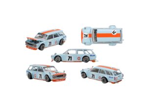 Precomanda macheta auto Datsun 510 Gulf Wagon V1 1969 Kaido 1:64 Mini GT (KHMG302)