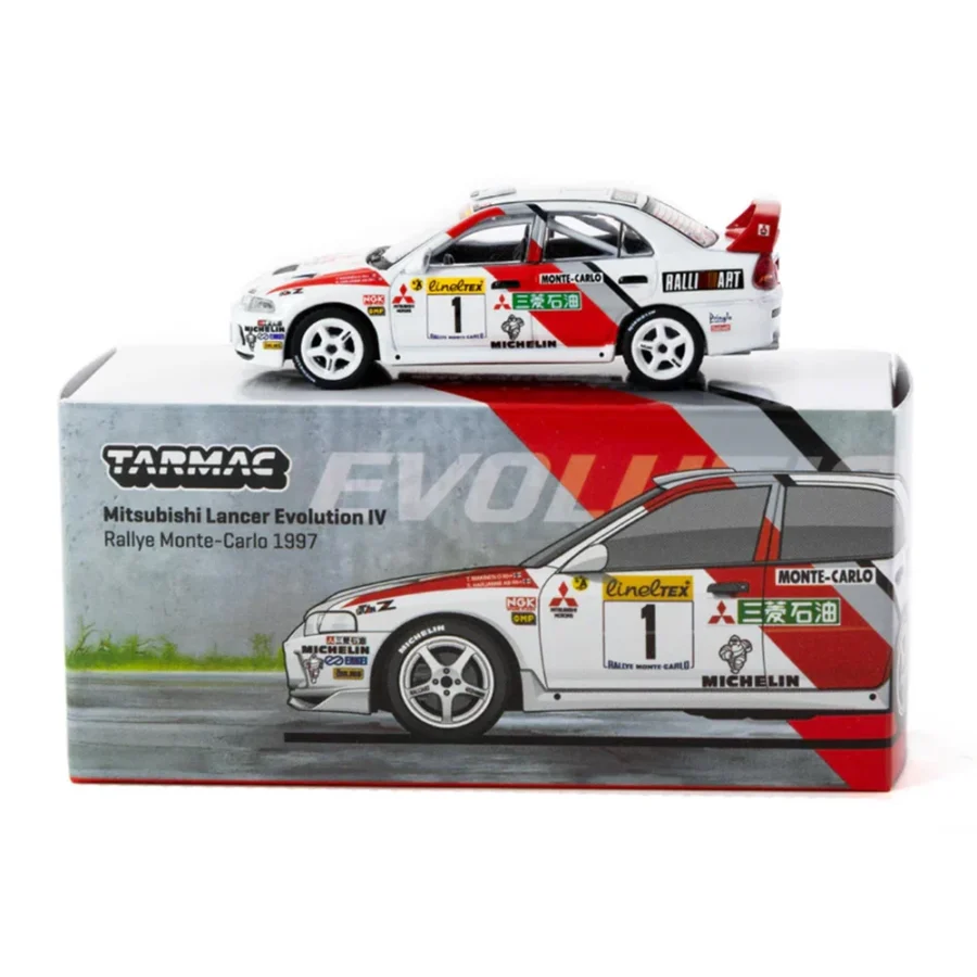 Macheta auto Mitsubishi Lancer Evolution Iv #1 Rallye Monte-Carlo 1997 1:64 Tarmac Works - imagine 4