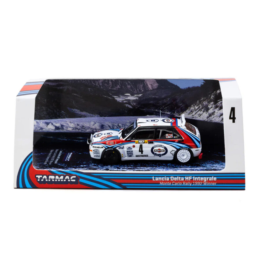 Macheta auto Lancia Delta Hf Integrale Didier Auriol / Bernard Occelli Winner Monte Carlo Rally 1992 1:64 Tarmac Works - imagine 3