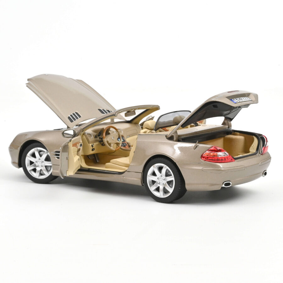 Macheta auto Mercedes-Benz SL 500 2003 Travertine Beige 1:18 Norev - imagine 5
