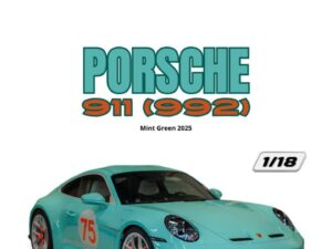 Precomanda macheta auto PORSCHE 911 (992) MINT GREEN 2025 1:18 GT Spirit (GT1019)