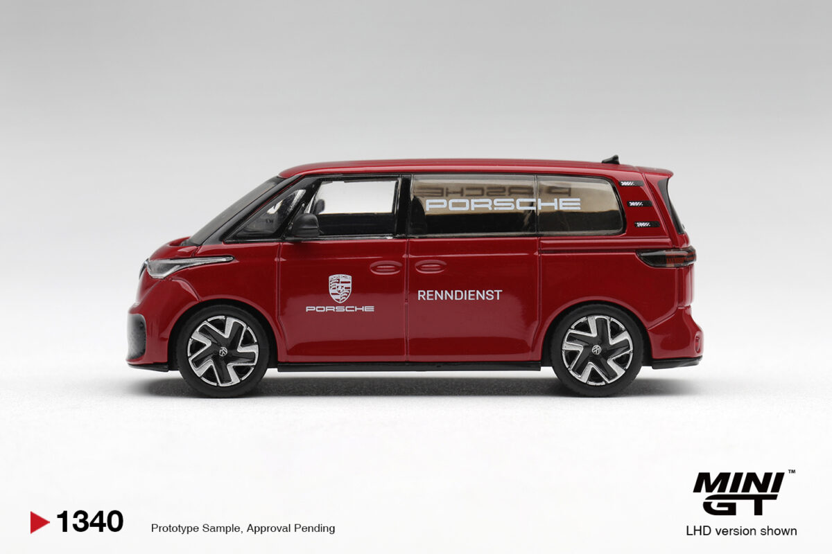 Precomanda macheta auto Volkswagen Id.Buzz Porsche Renndienst Red 2022 1:64 Mini GT (MGT01340-L) - imagine 3