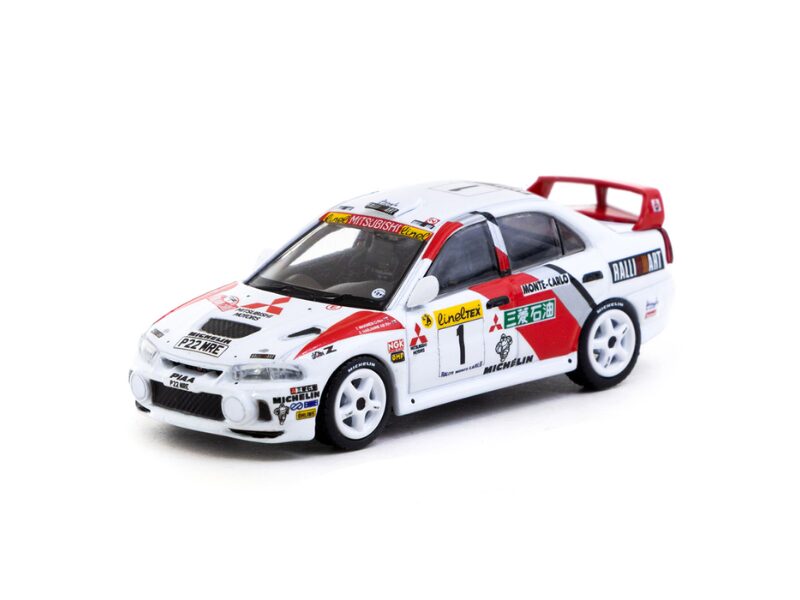 Macheta auto Mitsubishi Lancer Evolution Iv #1 Rallye Monte-Carlo 1997 1:64 Tarmac Works