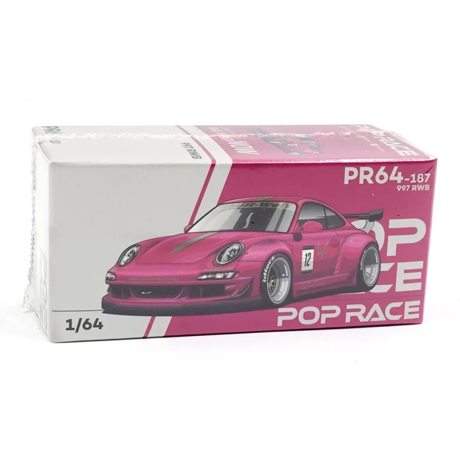 Macheta auto Porsche 997 Rwb Ava Roz 1:64 Pop Race - imagine 3