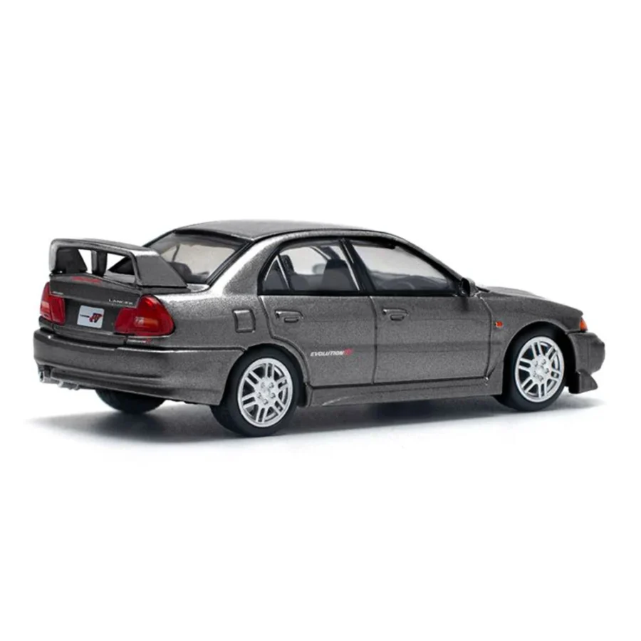 Macheta auto Mitsubishi Lancer Evolution Iv Dark Grey 1:64 Pop Race - imagine 2