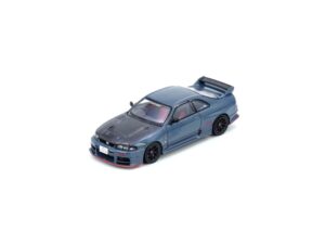 Macheta auto Nissan Top Secret Skyline GT-R Bcnr33 Tokyo auto salon Hong Kong 2025 Albastru 1:64 Inno64