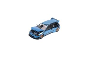 Macheta auto Honda Pandem Civic Eg6 Blue chrome 1:64 Pop Race