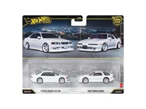Machete auto 2-Pack Toyota Chaser JZX100 + Toyota Supra 1989 1:64 Hot Wheels
