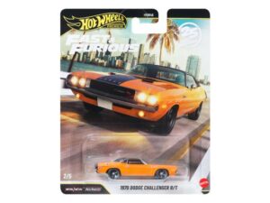 Macheta auto Dodge Challenger 1970 Portocaliu 1:64 Hotwheels