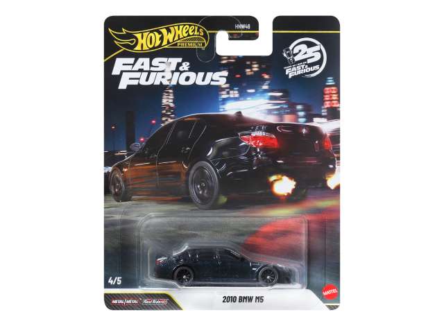 Macheta auto BMW M5 2010 Negru 1:64 Hotwheels