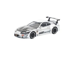 Macheta auto Toyota Supra Top Secret Gt300 Silver Chrome 1:64 Pop Race