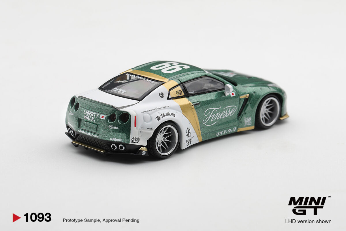 Precomanda macheta auto Nissan Gt-R R35 Lb Works Type 1 With Custom Ducktail Auto Finesse 2025 1:64 Mini GT (MGT01093-L) - imagine 3