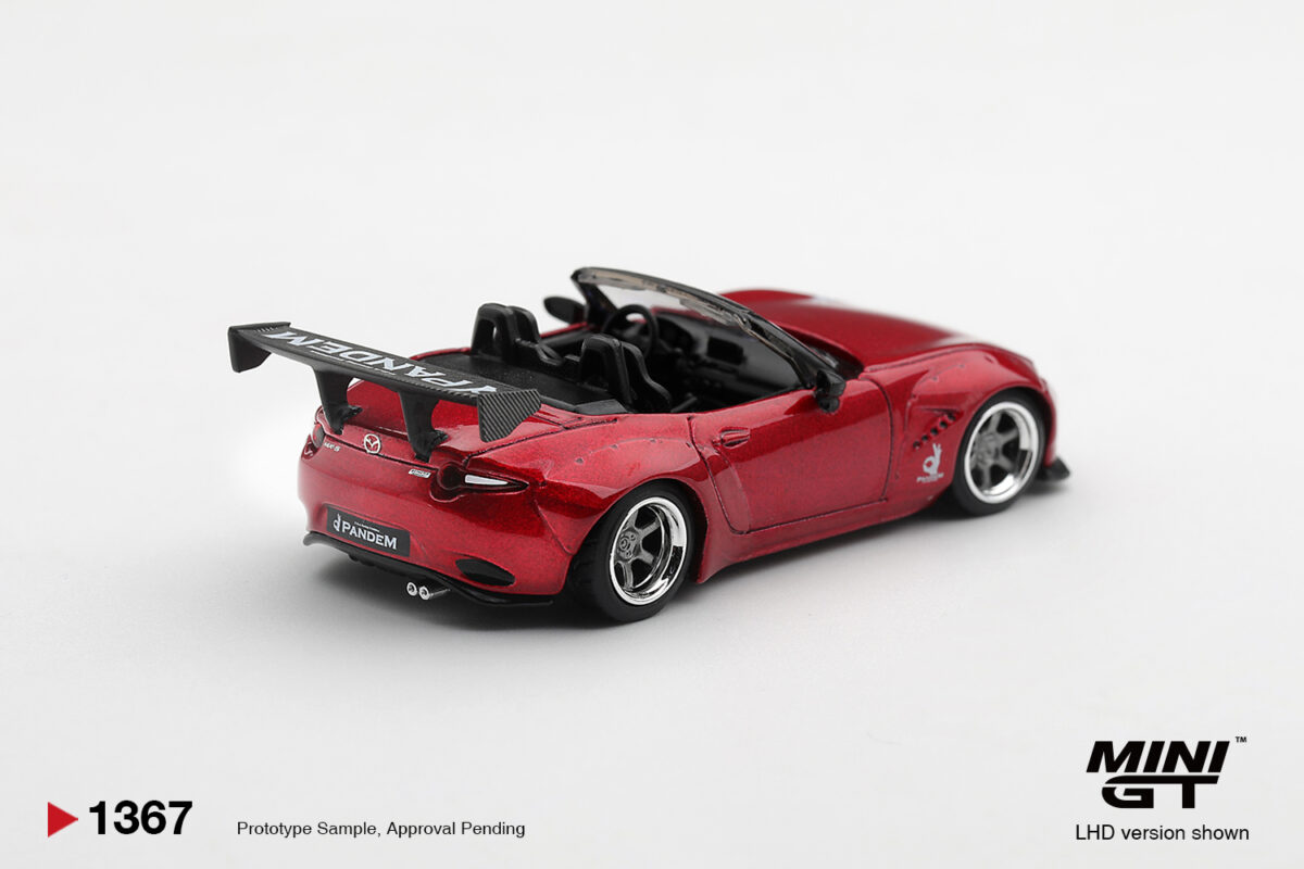 Precomanda macheta auto Mazda Mx-5 (Nd) Pandem Kodo Red 2015 1:64 Mini GT (MGT01367-L) - imagine 3