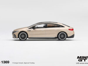 Precomanda macheta auto Mercedes-Benz Eqs 53 Signature Kalahari Gold Magno 2025 1:64 Mini GT (MGT01369-L)