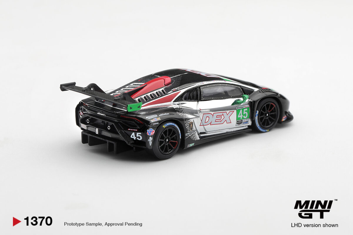 Precomanda macheta auto Lamborghini Huracan Gt3 Evo2 #45 Dex Wayne Taylor Racing Chevrolet Grand Prix 2025 1:64 Mini GT (MGT01370-L) - imagine 3