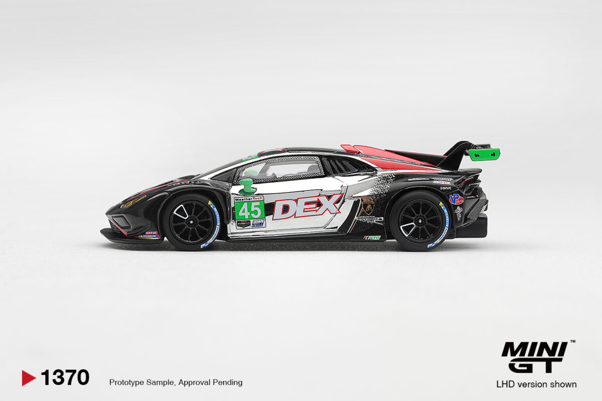 Precomanda macheta auto Lamborghini Huracan Gt3 Evo2 #45 Dex Wayne Taylor Racing Chevrolet Grand Prix 2025 1:64 Mini GT (MGT01370-L) - imagine 2
