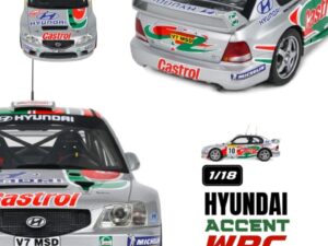 Precomanda macheta auto HYUNDAI ACCENT WRC GREY  #10 A.MCRAE/D.SENIOR RALLY MONTE CARLO 2001 1:18 OTTO Models (OT1265)