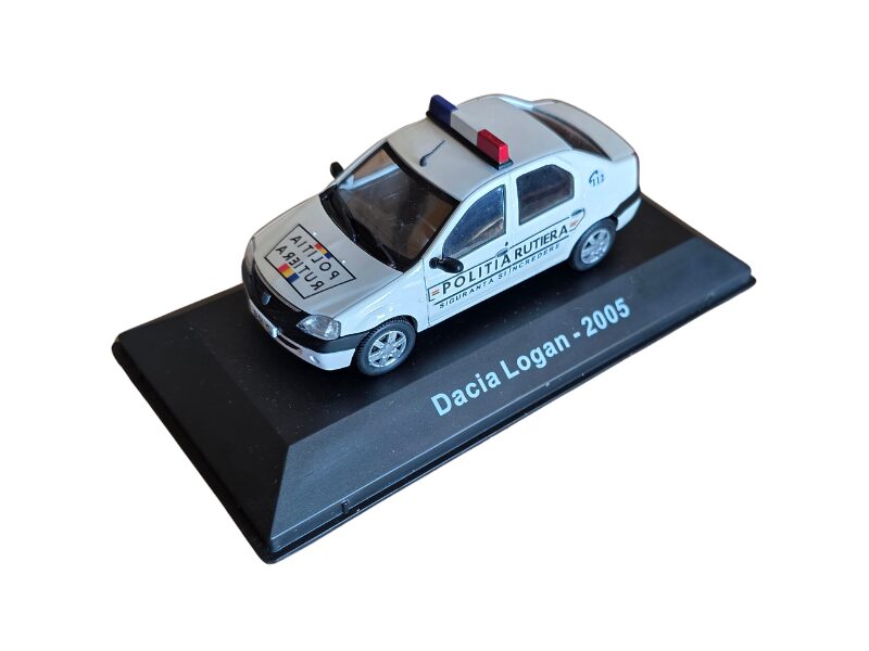 Macheta auto Dacia Logan 2005 Politia Rutiera 1:43 Hachette