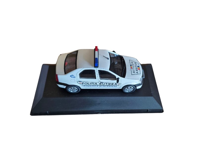 Macheta auto Dacia Logan 2005 Politia Rutiera 1:43 Hachette - imagine 3