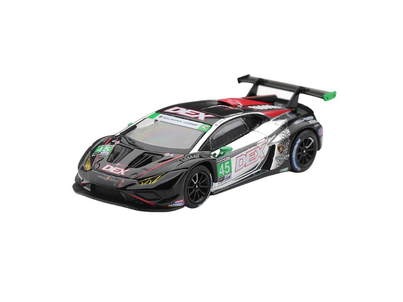 Precomanda macheta auto Lamborghini Huracan Gt3 Evo2 #45 Dex Wayne Taylor Racing Chevrolet Grand Prix 2025 1:64 Mini GT (MGT01370-L)