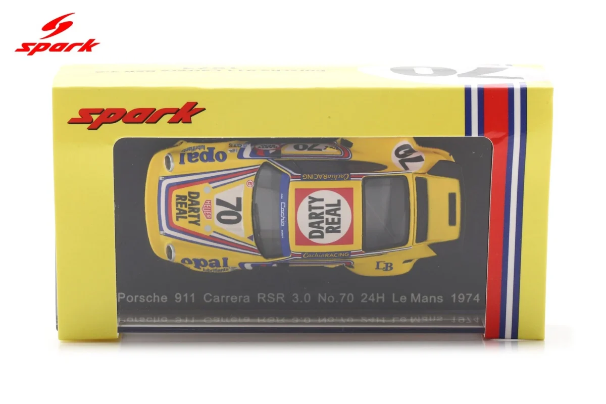 Macheta auto Porsche 911 Carrera Rsr 3.0 N°70 24h Le Mans 1974 R. Touroul - H. Cachia - D. Rua 1:64 Spark - imagine 6