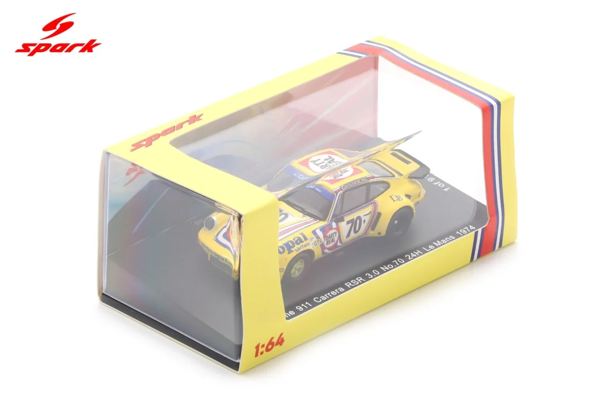 Macheta auto Porsche 911 Carrera Rsr 3.0 N°70 24h Le Mans 1974 R. Touroul - H. Cachia - D. Rua 1:64 Spark - imagine 5