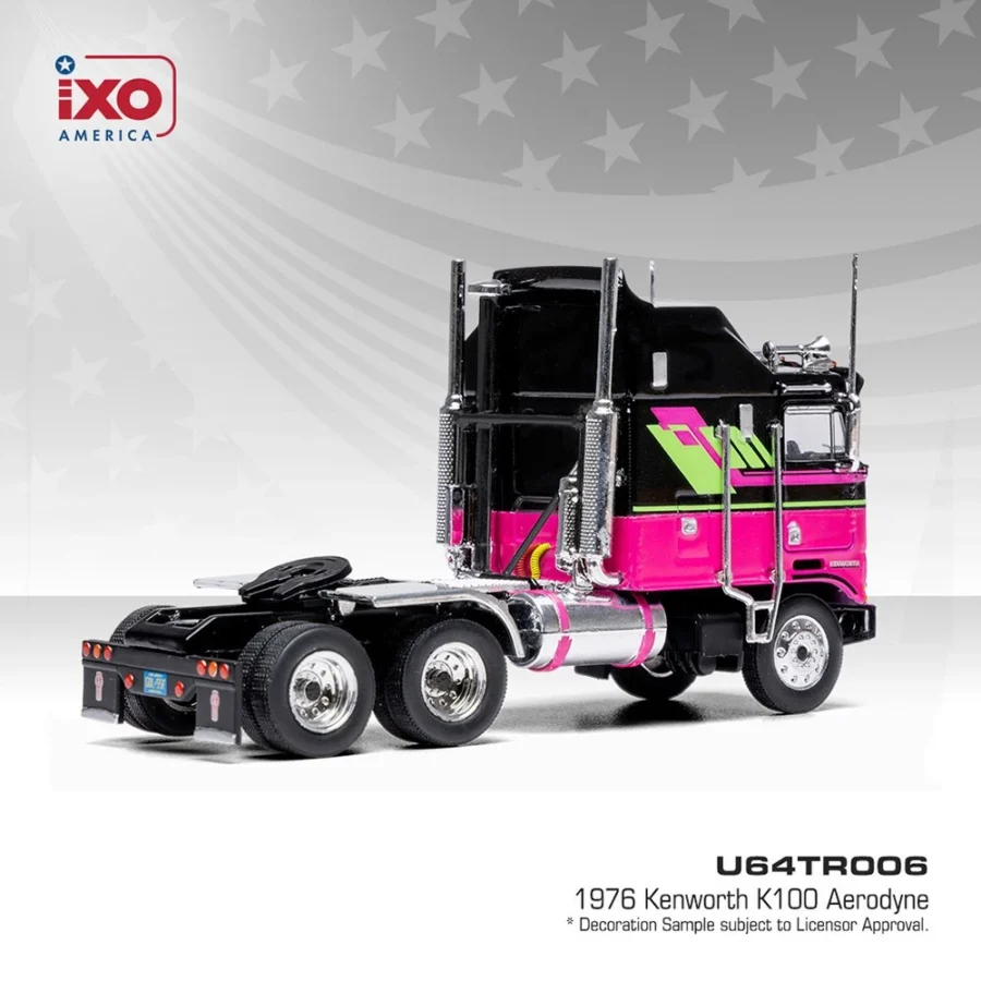 Macheta auto Kenworth K100 Aerodyne Negru 1:64 IXO America - imagine 2