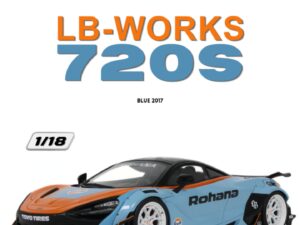 Precomanda macheta auto MCLAREN LB-WORKS 720S ORANGE & BLUE 2017 1:18 GT SPIRIT (GT989)