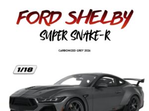 Precomanda macheta auto FORD SHELBY SUPER SNAKE-R CARBONIZED GREY 2026 1:18 GT SPIRIT (GT1020)
