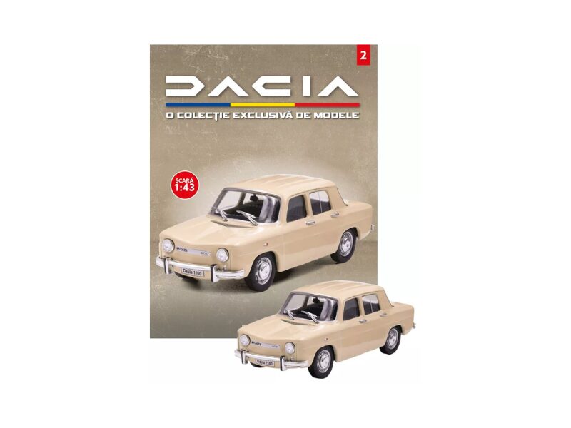 Macheta auto Dacia 1100 Crem 1960 Revista Nr.2 1:43 Hachette