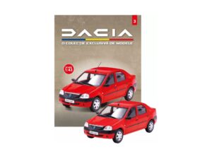 Macheta auto Dacia Logan 2005 Rosu Revista Nr.3 1:43 Hachette